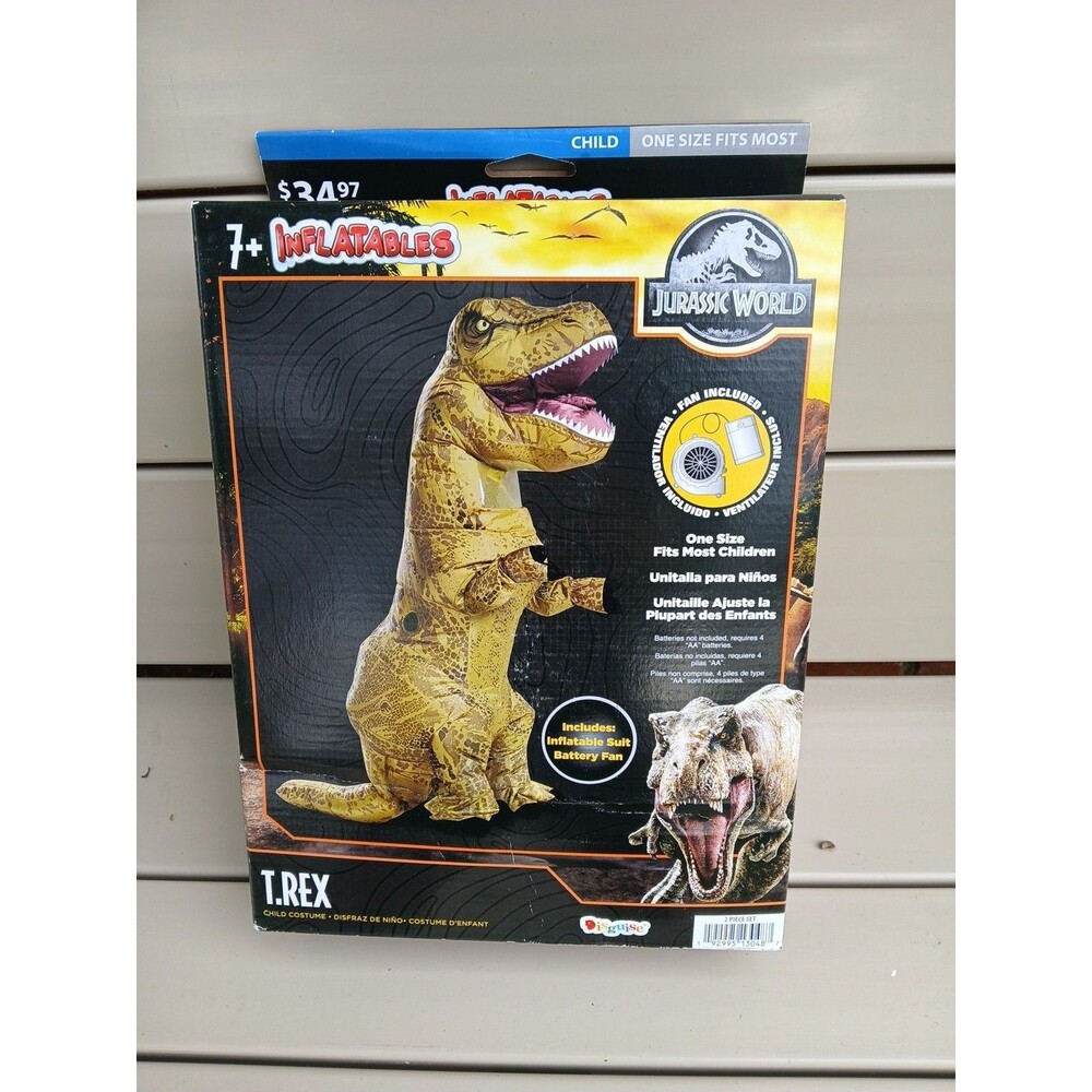 Disguise Jurassic World T-Rex Inflatable Child Halloween Costume NIB!